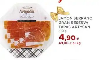 Coop JAMON SERRANO GRAN RESERVA TAPAS ARTYSAN 100 g offerta