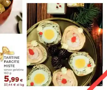 Coop TARTINE FARCITE MISTE senza gelatina 160 g offerta
