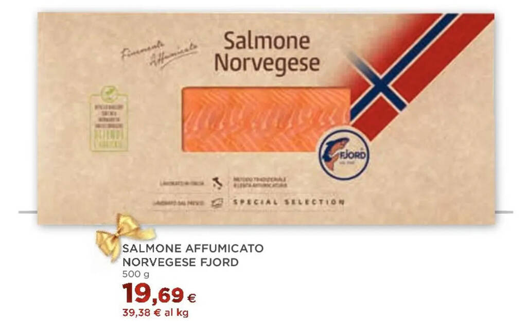 Coop SALMONE AFFUMICATO NORVEGESE FJORD 500 g offerta