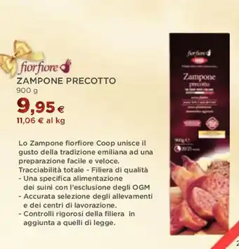 Coop fior fiore ZAMPONE PRECOTTO 900 g offerta
