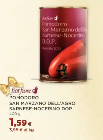 Coop fior fiore POMODORO SAN MARZANO DELL'AGRO SARNESE-NOCERINO DOP 400 g offerta