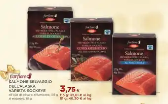 Coop fior fiore SALMONE SELVAGGIO DELL'ALASKA VARIETÀ SOCKEYE 81 g offerta