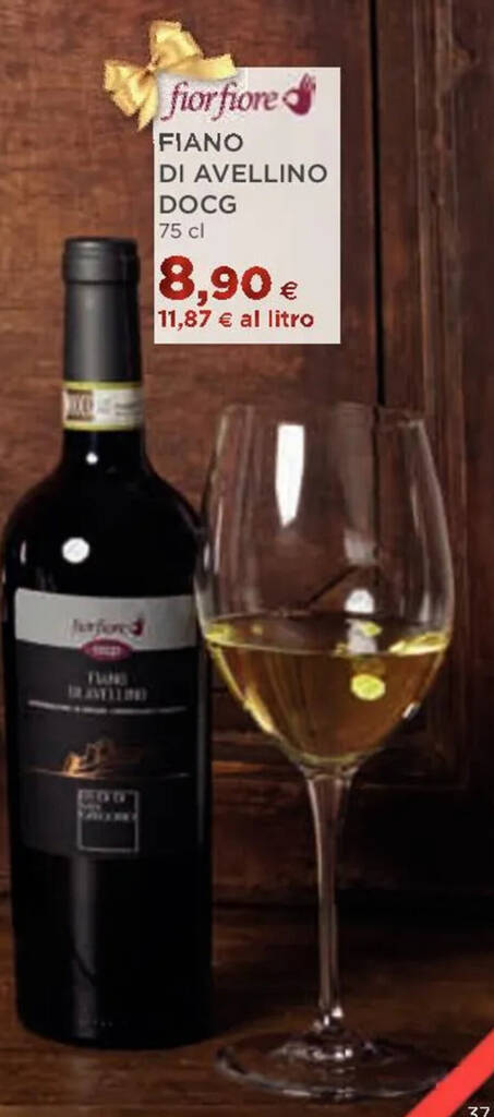 Coop fior fiore FIANO DI AVELLINO DOCG 75 cl offerta
