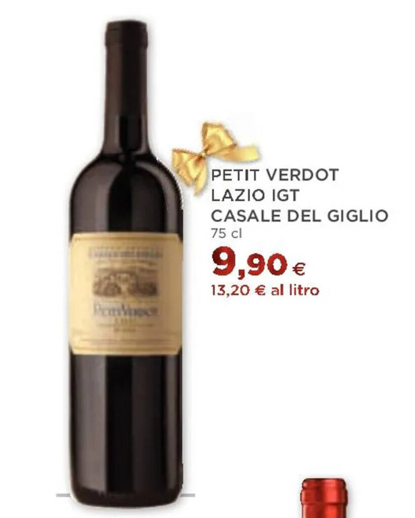 Coop PETIT VERDOT LAZIO IGT CASALE DEL GIGLIO 75 cl offerta