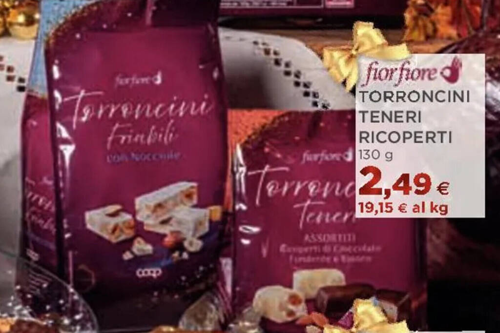 Coop fior fiore TORRONCINI TENERI RICOPERTI 130 g offerta