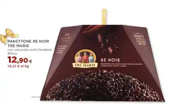 Coop PANETTONE RE NOIR TRE MARIE con cioccolato extra fondente 900 g offerta