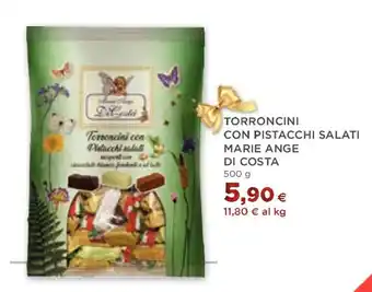 Coop TORRONCINI CON PISTACCHI SALATI MARIE ANGE DI COSTA 500 g offerta