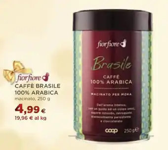 Coop fior fiore CAFFÈ BRASILE 100% ARABICA macinato, 250 g offerta