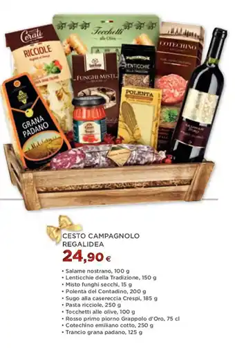 Coop CESTO CAMPAGNOLO REGALIDEA offerta
