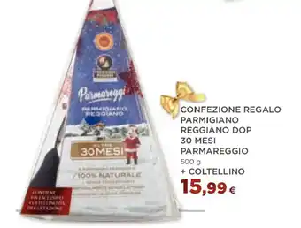 CONFEZIONE REGALO PARMIGIANO REGGIANO DOP 30 MESI PARMAREGGIO 500 g + COLTELLINO
