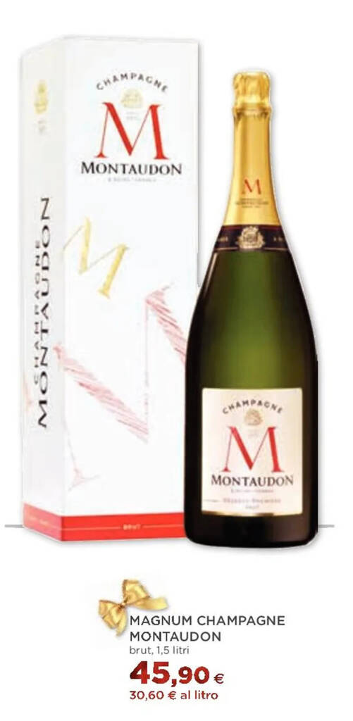 Coop MAGNUM CHAMPAGNE MONTAUDON brut, 1,5 litri offerta
