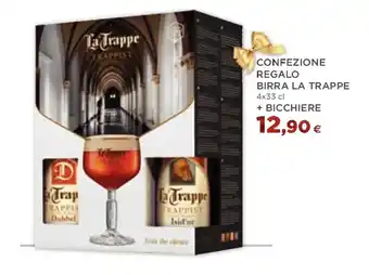 Coop CONFEZIONE REGALO BIRRA LA TRAPPE 4x33 cl + BICCHIERE offerta