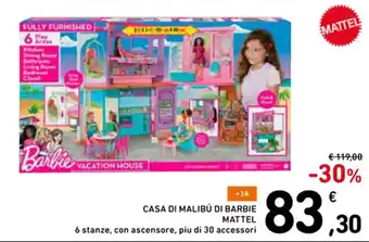 Spazio Conad CASA DI MALIBÚ DI BARBIE MATTEL offerta