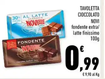 Conad TAVOLETTA CIOCCOLATO NOVI 100 g offerta
