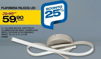 Bricofer Plafoniera Palozza Led offerta