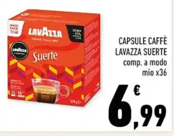 Conad CAPSULE CAFFÈ LAVAZZA SUERTE mio x 36 offerta
