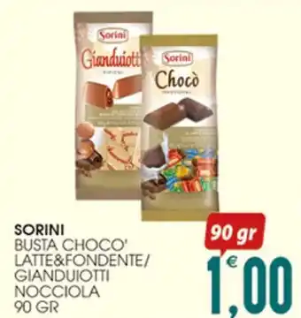 SORINI BUSTA CHOCO' LATTE&FONDENTE/ GIANDUIOTTI NOCCIOLA 90 GR