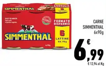 Conad CARNE SIMMENTHAL 6x90g offerta