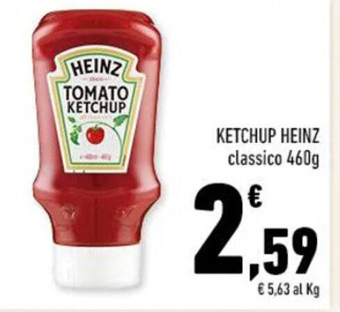 Conad KETCHUP HEINZ classico 460g offerta