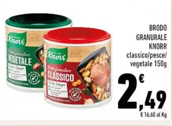 Conad BRODO GRANURALE KNORR classico/pesce/ vegetale 150g offerta