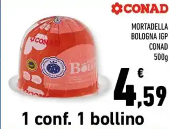 Conad MORTADELLA BOLOGNA IGP CONAD 500 g offerta