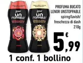 Conad PROFUMA BUCATO LENOR UNSTOPPABLE 210 g offerta