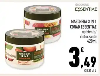 Conad MASCHERA 3 IN 1 CONAD ESSENTIAE 420 ml offerta