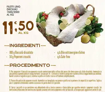 SpesAmica FILETTI LING (MOLVA) 1500/2000 AL KG offerta