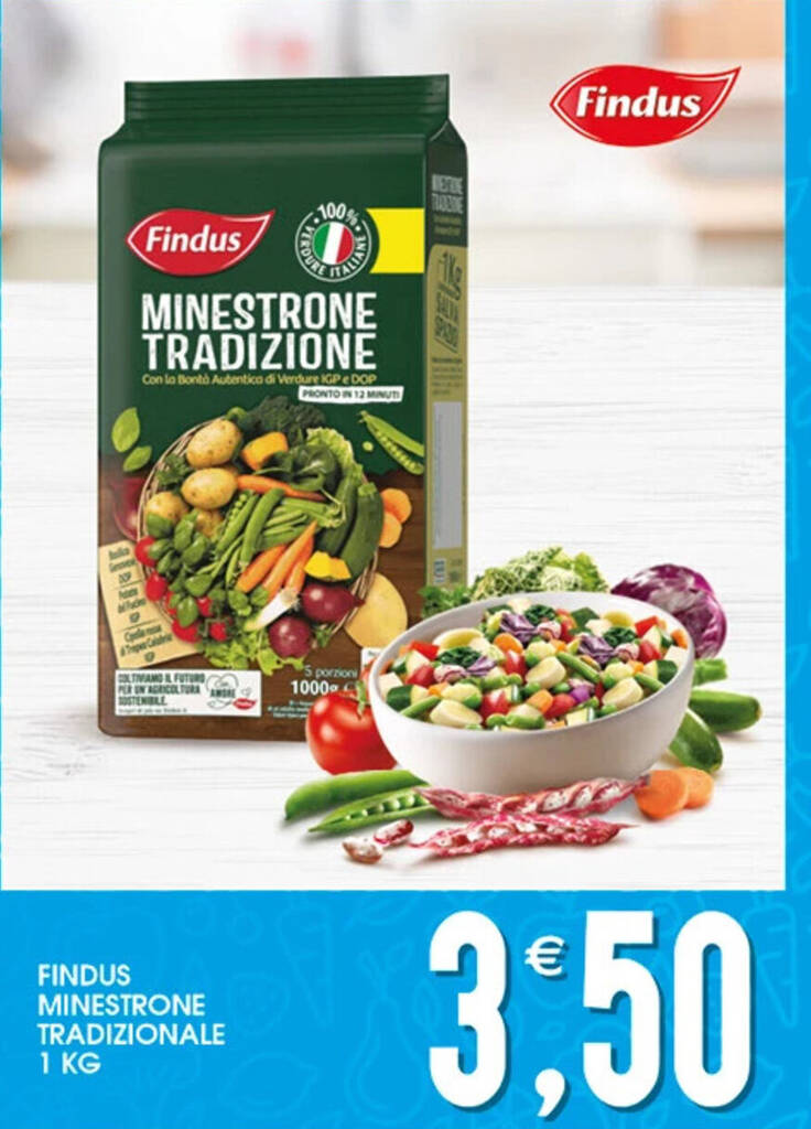 SpesAmica FINDUS MINESTRONE TRADIZIONALE 1 KG offerta