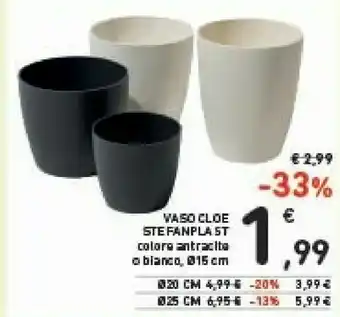 Conad Stefanplast Vaso Cloe offerta