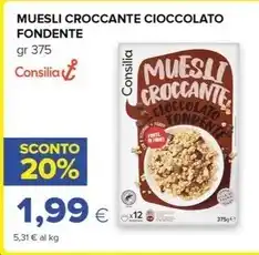 Oasi MUESLI CROCCANTE CIOCCOLATO FONDENTE Consilia offerta