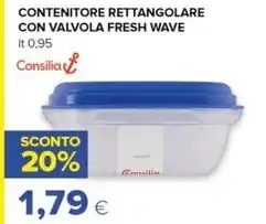 CONTENITORE RETTANGOLARE CON VALVOLA FRESH WAVE Consilia