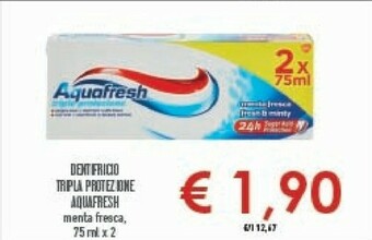 Conad Aquafresh Dentifricio Tripla Protezione offerta