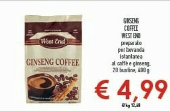 Conad West end Ginseng Coffee offerta