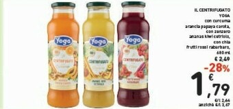 Conad Yoga Il Centrifugato Con Chia Frutti Rossi Rabarbaro 680 G(ml) offerta