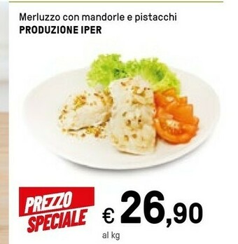 Iper La Grande Produzione Iper Merluzzo Con Mandorle E Pistacchi offerta