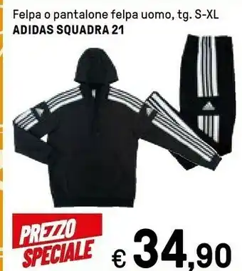 Iper La Grande Adidas Squadra 21 Felpa O Pantalone Felpa Uomo, Tg S-xl offerta