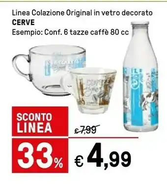 Iper La Grande Cerve Linea Colazione Original In Vetro Decorato offerta