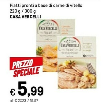 Iper La Grande Il Vitello Di Casa Vercelli - L'Hamburger Di Vitello 200 G(ml) offerta