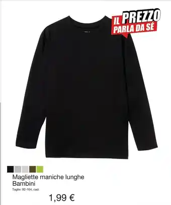 KiK Magliette Maniche Lunghe Bambini offerta