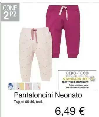 Pantaloncini Neonato