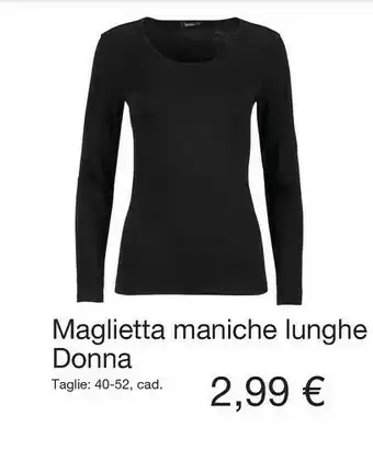 KiK Maglietta Maniche Lunghe Donna offerta