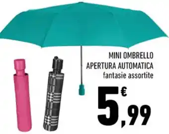 Conad MINI OMBRELLO APERTURA AUTOMATICA fantasie assortite offerta