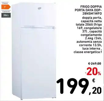 Spazio Conad FRIGO DOPPIA PORTA DAYA DDP 28NSM1WF0 offerta