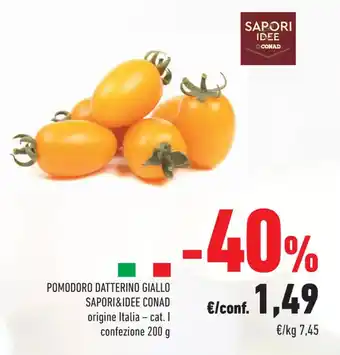 Conad POMODORO DATTERINO GIALLO SAPORI&IDEE CONAD 200 g offerta