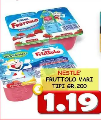 MercADone NESTLE' FRUTTOLO VARI TIPI GR. 200 offerta