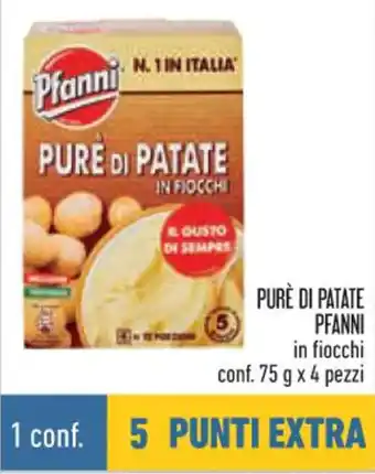 Conad City PURÈ DI PATATE PFANNI in fiocchi conf. 75 g x 4 pezzi offerta