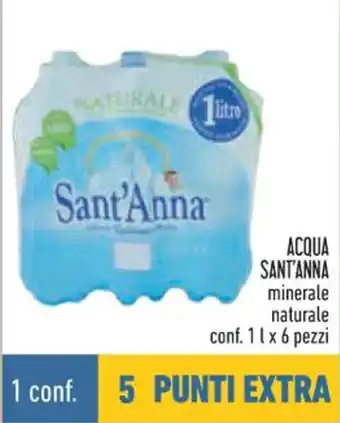 Conad City ACQUA SANT'ANNA minerale naturale conf. 1 l x 6 pezzi offerta