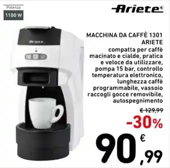 Spazio Conad MACCHINA DA CAFFÈ 1301 ARIETE offerta