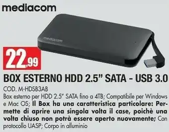 Vobis Mediacom Box Esterno Hdd 2.5 Sata - Usb 3.0 offerta